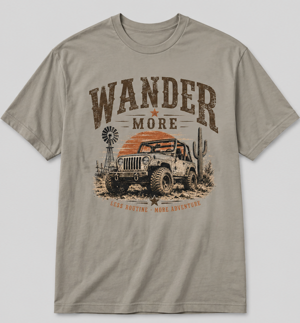 Wander More Jeep Tee
